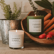 Farmer's Market Soy Candle - Green Matte Jar - 15 oz