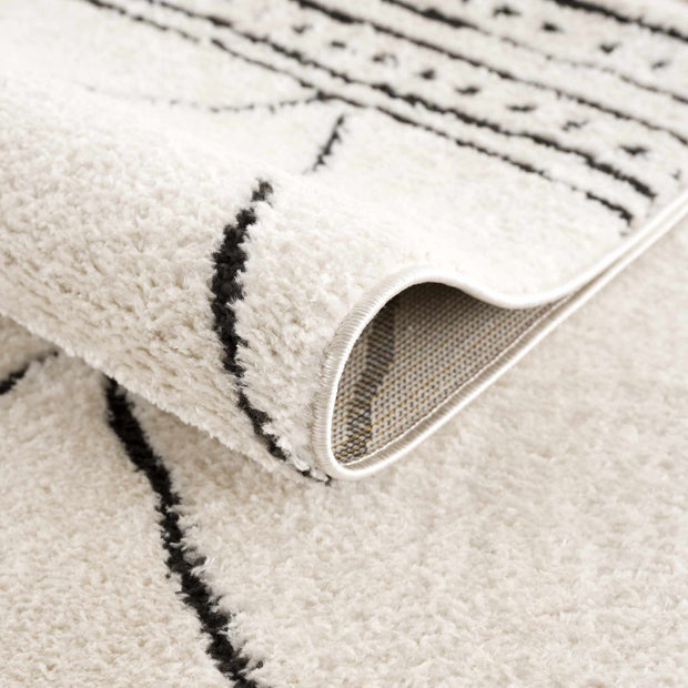 Keone Black & White Thick Rug
