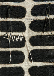 Flexibility Bogolan Wall Totem in Black with White Lines