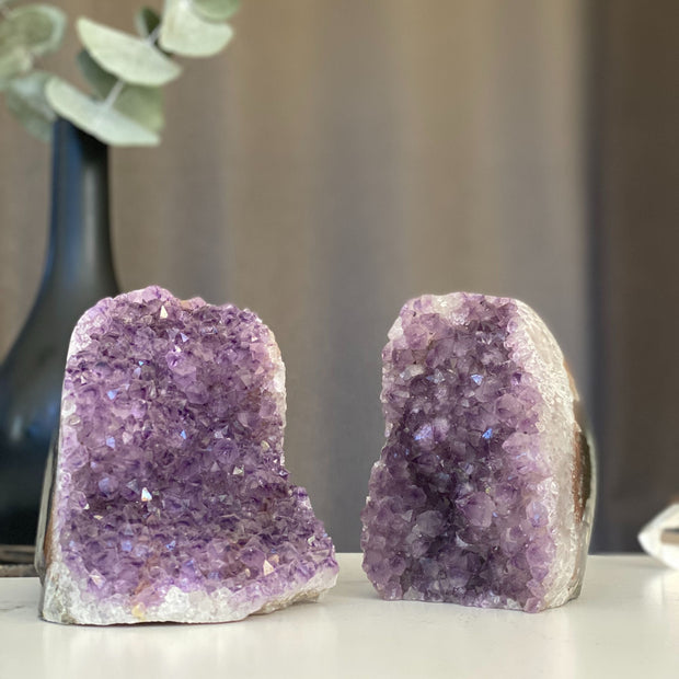 Set of 2 Huge Pieces Galaxy Amethyst Stone (4 Lb weight)