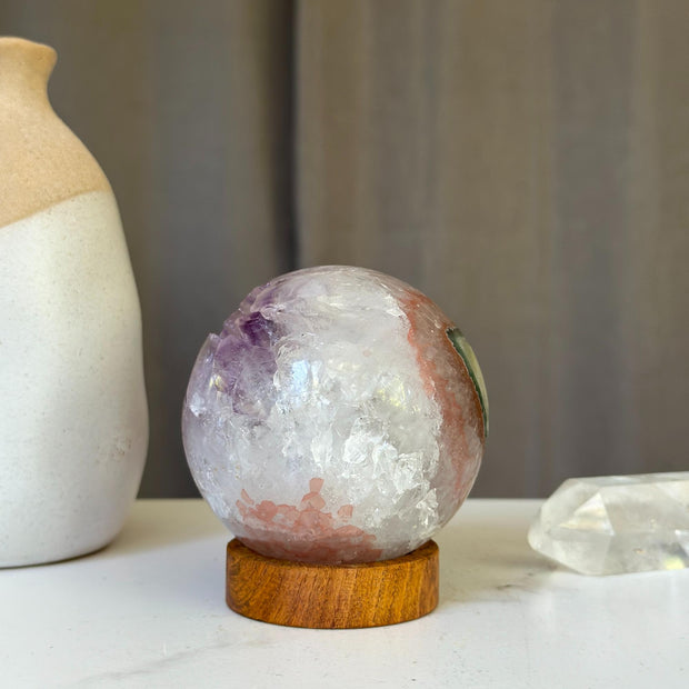 Amethyst Geode Sphere with Stand
