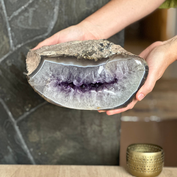 Crystal decor, amethyst gemstone