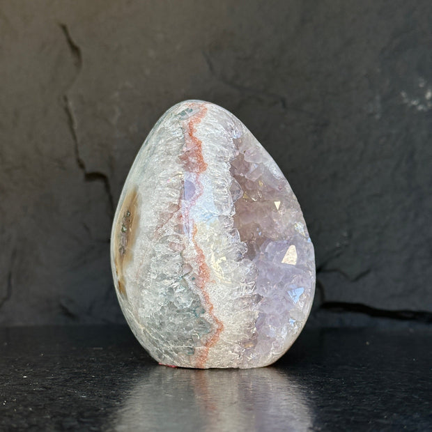 Extra Large Amethyst Geode Cave, Oval shaped Full polished stone, Stunning decor piece, Giant Crystal