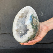 Outstanding Natural Quartz Amethyst Crystal Geode, Amethyst Egg for collectors