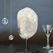 Amethyst Crystal Decor Piece, Galaxy Amethyst with metallic base included, Amethyst crystal for home decoration