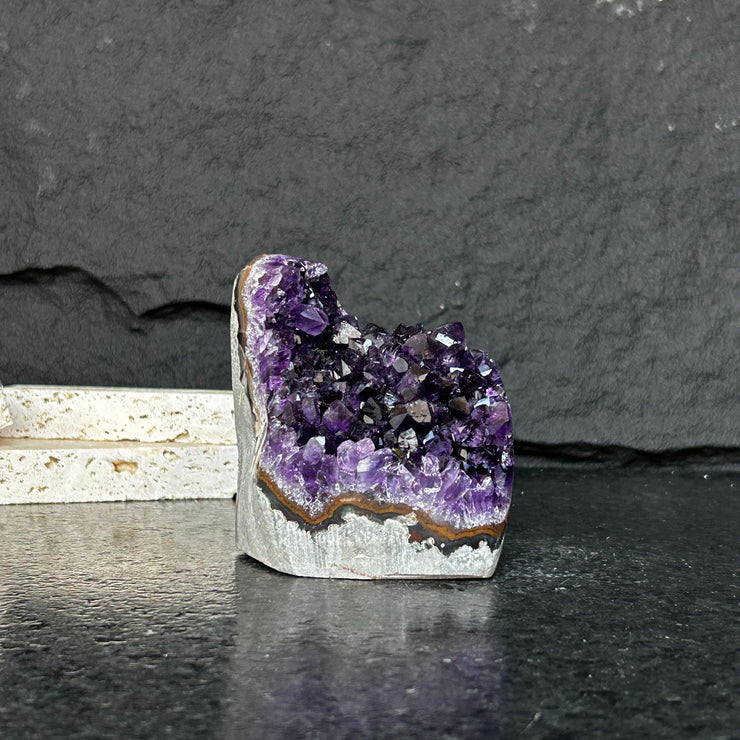 Large Amethyst geode, Unique crystal cluster with Agate formations