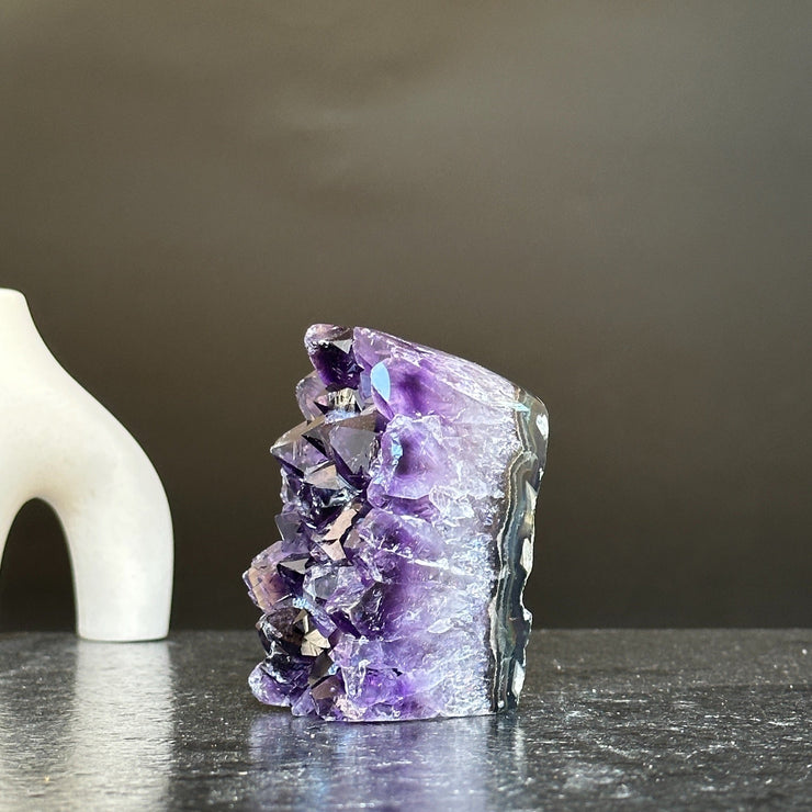 Large crystals Amethyst geode, Unique crystal cluster with FREE GIFT BOX