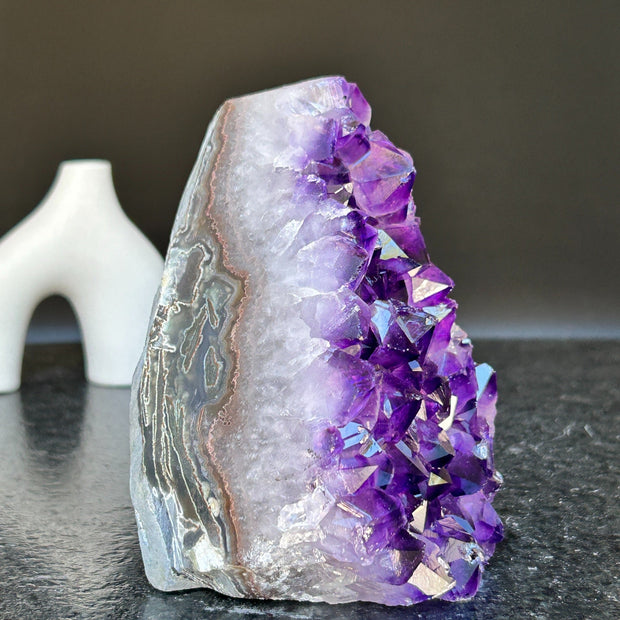 Amethyst Cut Base Crystal, Quartz Geodes, AAA Grade, Amethyst Free Standing Crystal