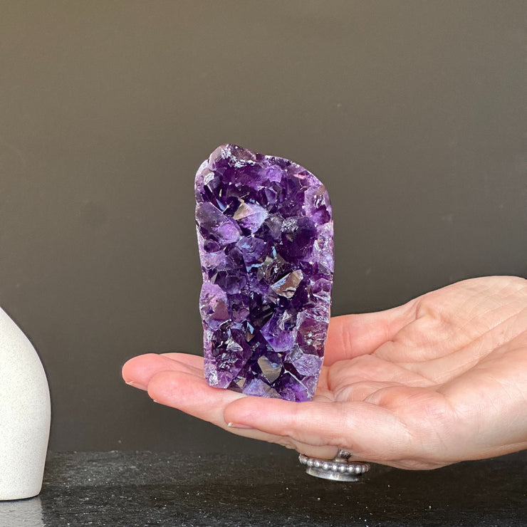 Large crystals Amethyst geode, Unique crystal cluster with FREE GIFT BOX