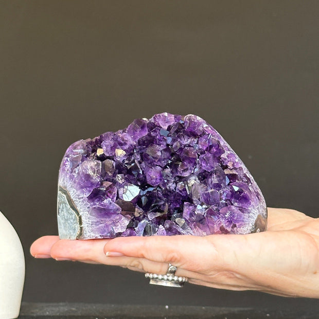 Amethyst cave, crystal purple amethyst