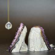 Amethyst point set of 2, amethysts for meditation altar, anxiety crystals