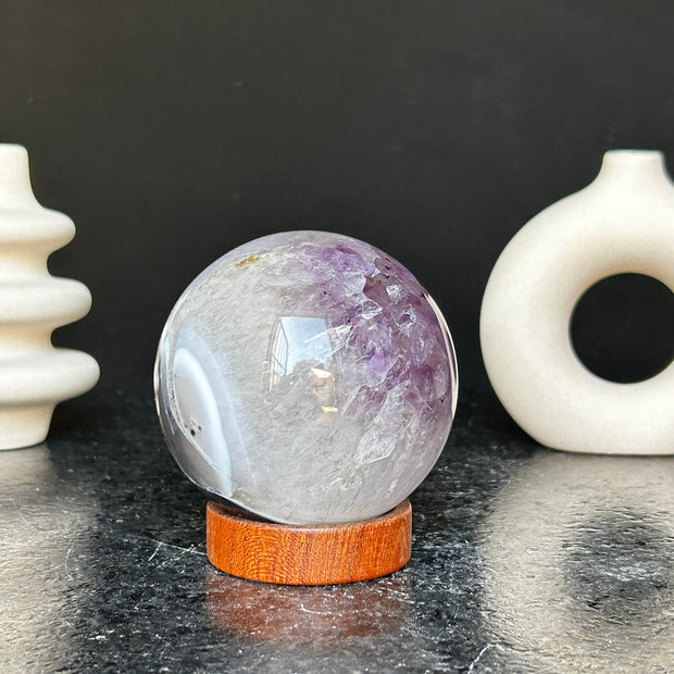 Amethyst sphere with agate layers, Crystal Ball 1 Lb, Large Agate sphere, Top quality crystal ball