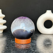Amethyst sphere with agate layers, Crystal Ball 1 Lb, Large Agate sphere, Top quality crystal ball