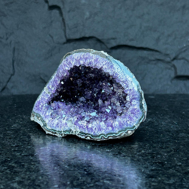 Deep Purple Amethyst Geode Cave, Perfect for Home Decor