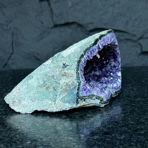 Deep Purple Amethyst Geode Cave, Perfect for Home Decor