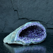 Deep Purple Amethyst Geode Cave, Perfect for Home Decor