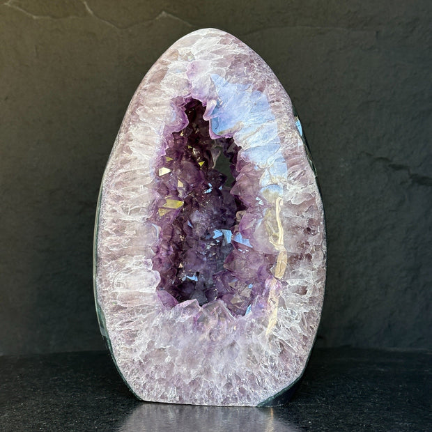 Uruguayan Amethyst and Quartz Cave, Natural Geode, 12 inches Amethyst crystal