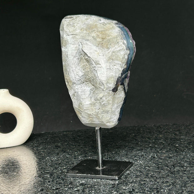 Incredible Crystal with Display Stand, Large Quartz, Amethyst geode on stand