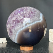 Amethyst and Agate Sphere, Open Crystal ball