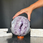 Amethyst and Agate Sphere, Open Crystal ball