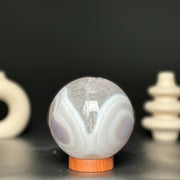 Agate and amethyst - Gemstone sphere