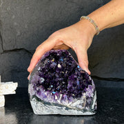 Large Amethyst Geode (3 Lb), High Quality Quartz Cluster for Stunning Home Decor