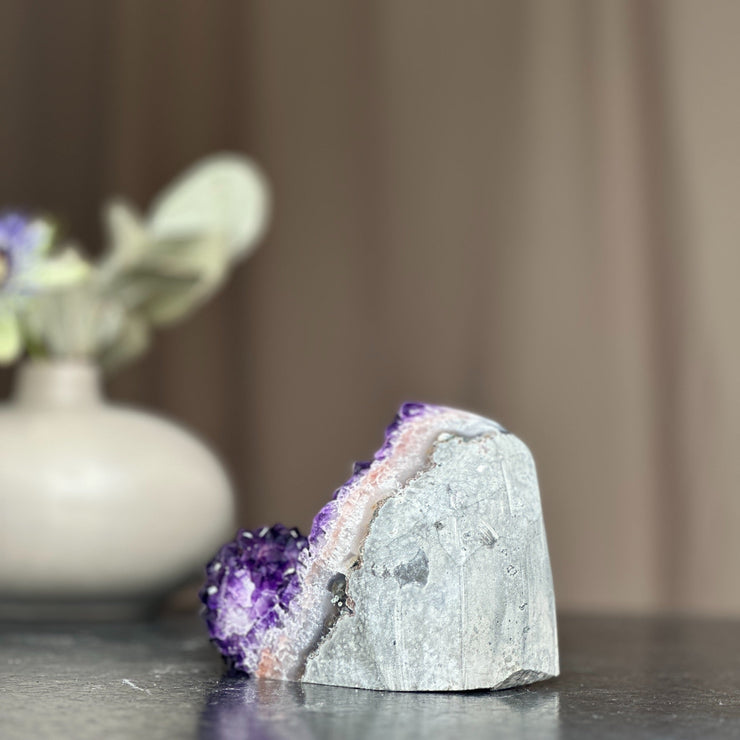 Large Amethyst geode Unique raw dark huge crystal cluster