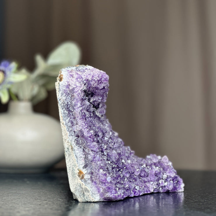 Extra Large Amethyst, Crystal Cluster With Cut Base, 6 to 7 inches amethyst