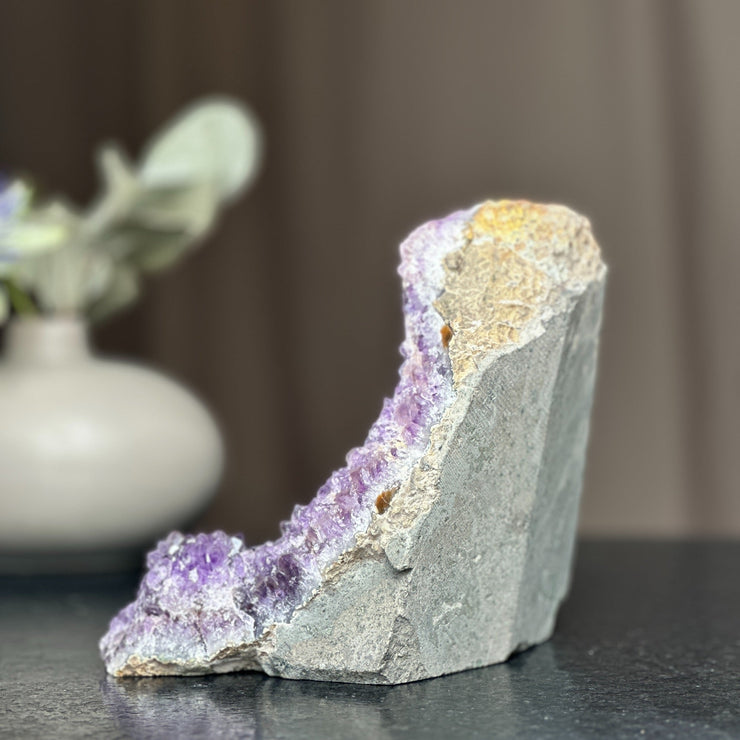 Extra Large Amethyst, Crystal Cluster With Cut Base, 6 to 7 inches amethyst
