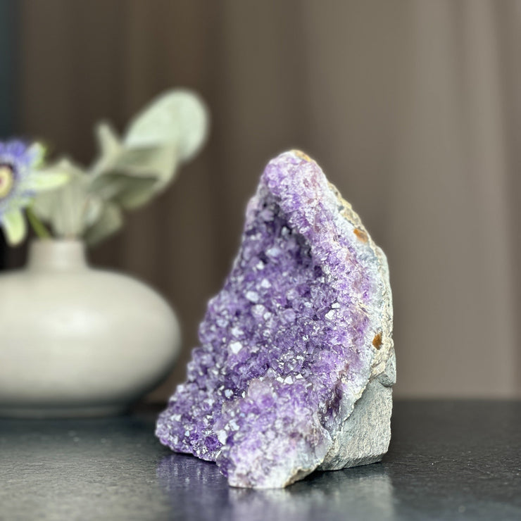 Extra Large Amethyst, Crystal Cluster With Cut Base, 6 to 7 inches amethyst
