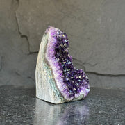 Amethyst Crystal Cluster Cave Geode , 6 in tall Huge Crystal Cluster, Deep Purple Stone