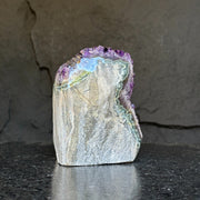 Amethyst Crystal Cluster Cave Geode , 6 in tall Huge Crystal Cluster, Deep Purple Stone