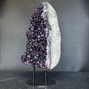 Superb Crystal Geode, Large Cave, Amethyst Crystal for collectors, 14 in Tall Full polished stone, Stunning decor AAA Crystal