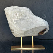 Amethyst Geode Cave with metallic base, Large Cave shaped, 12 inches tall piece for collectors, Full polished, Stunning decor Crystal