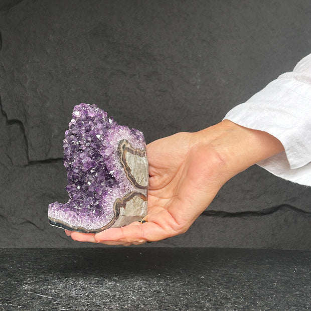 Amethyst Crystal rare find, amethyst with polished edges, Amethyst cathedral