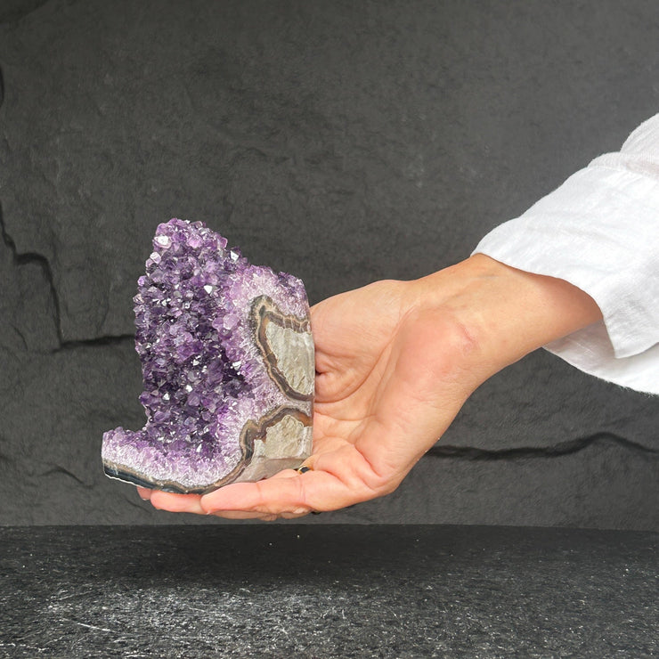Amethyst Crystal rare find, amethyst with polished edges, Amethyst cathedral