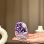 Unique Amethyst Cluster with Agate and Jasper formations, February birthstone, Meditation crystals, Amethyst Geode