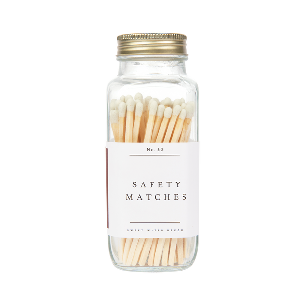 White Tip Safety Matches - 60 Count, 3.75"