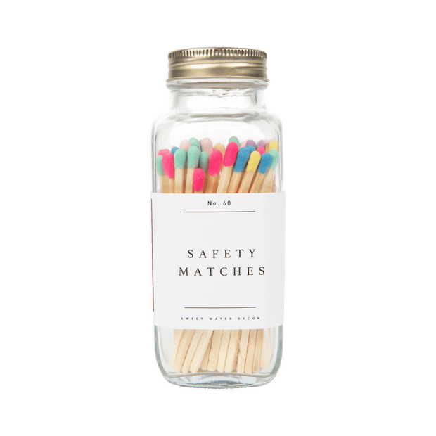 Multicolor Rainbow Safety Matches - 60 Count, 3.75"