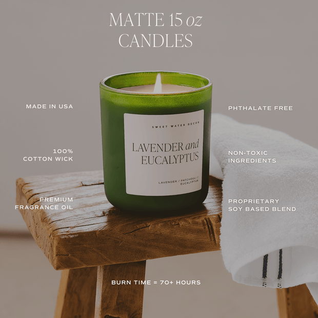 Farmer's Market Soy Candle - Green Matte Jar - 15 oz
