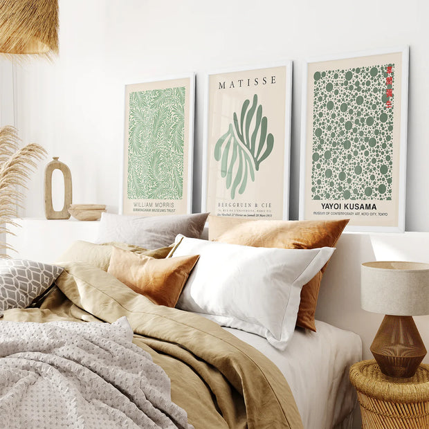 Sage Green Matisse Art Print Set of 3 Piece