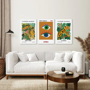 Modern Abstract Flower Marker Set of 3 Piece