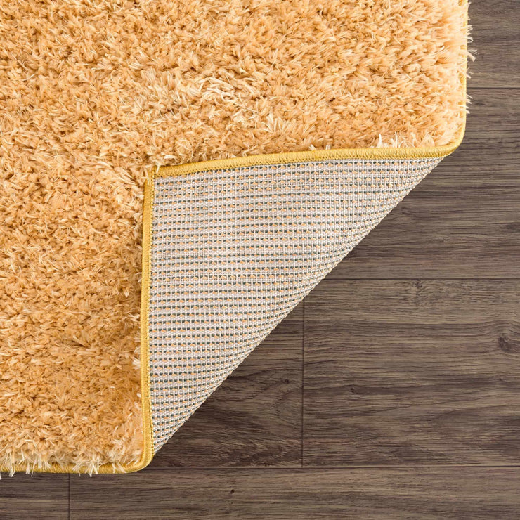 Faina Gold Yellow Washable Shag Rug