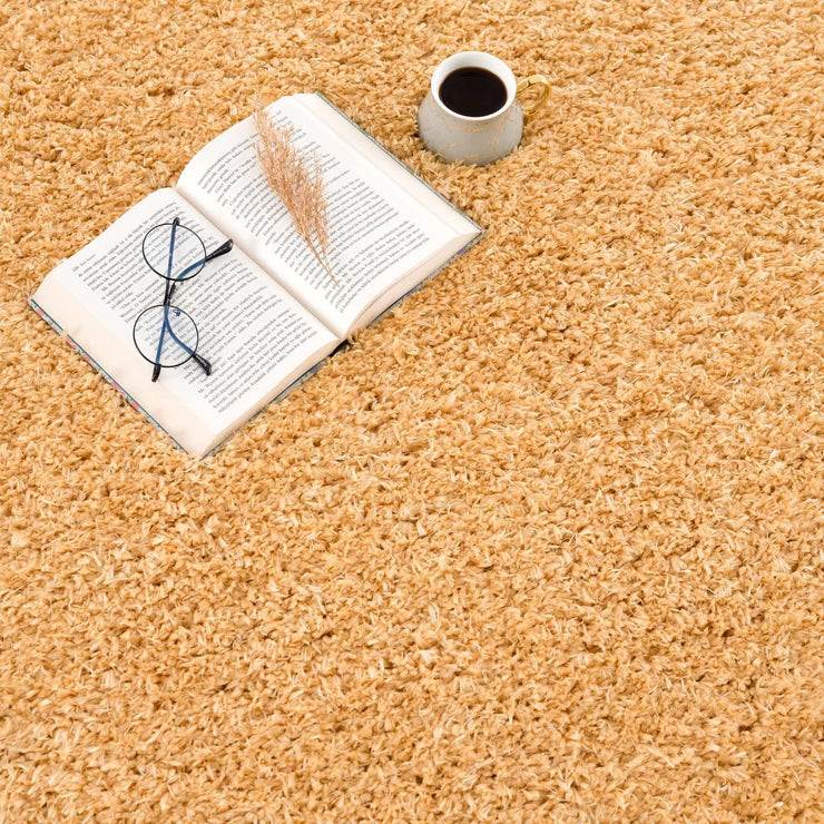 Faina Gold Yellow Washable Shag Rug