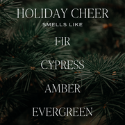 Holiday Cheer Soy Candle - 9 oz Patterned Clear Jar