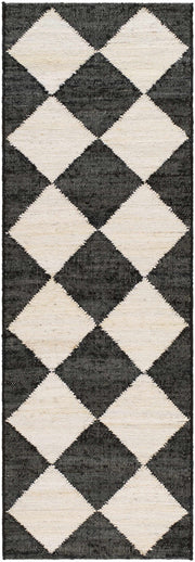 Vivir x Livabliss Antho Black Diamonds Jute Rug