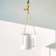 Indoor Hanging Planter for Indoor, 4 or 5 inch Hanging Plant Pot Unique Gift, 3D Printed Planter, Outdoor Patio Decor, Cottagecore Decor,BOW
