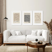 Set of 3 Pastel Beige Prints. Henri Matisse and Yayoi Kusama