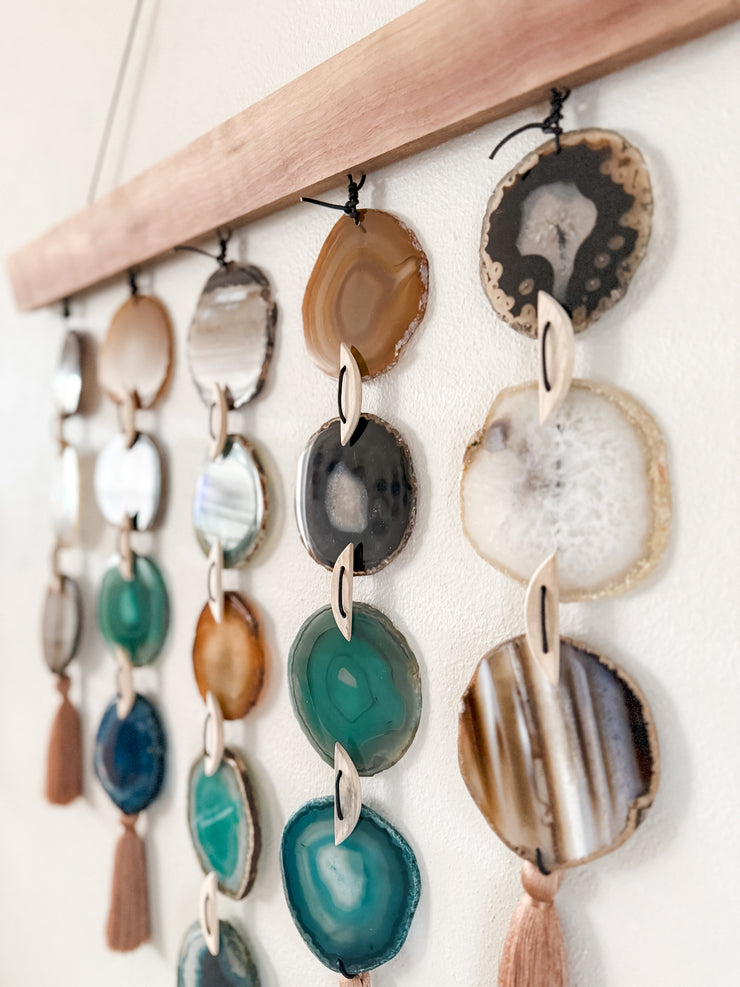 Jackson Uma Agate Wall Hanging (24 Inch) – Handcrafted Boho Wall Décor