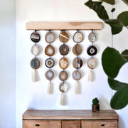 Umber Uma Agate Wall Hanging (24 & 36 Inch) – Handcrafted Boho Wall Décor